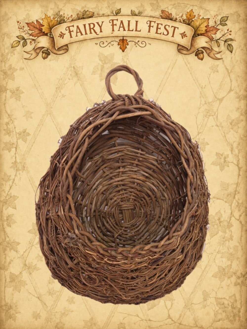 Hearth Happenings 🏠🧚‍♂️ Oval Woven Vine Basket Wall Decor